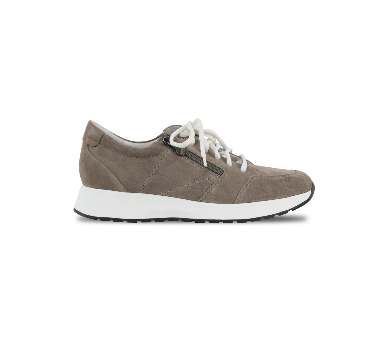 SUTTON ATHLEISURE LACE-UP OXFORD IN ALMOND COMBO- SIDE VIEW