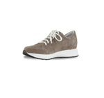 MUNRO SUTTON ATHLEISURE LACE-UP OXFORD IN ALMOND SUEDE - INSIDE VIEW