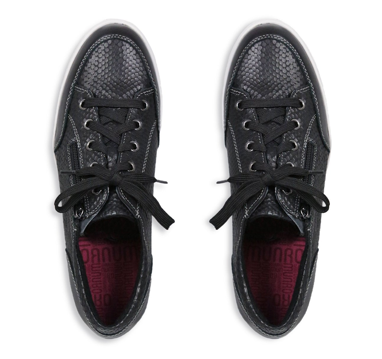 GABBIE SPORT OXFORD WITH ZIPPER IN BLACK CALF LEATHER - Top View