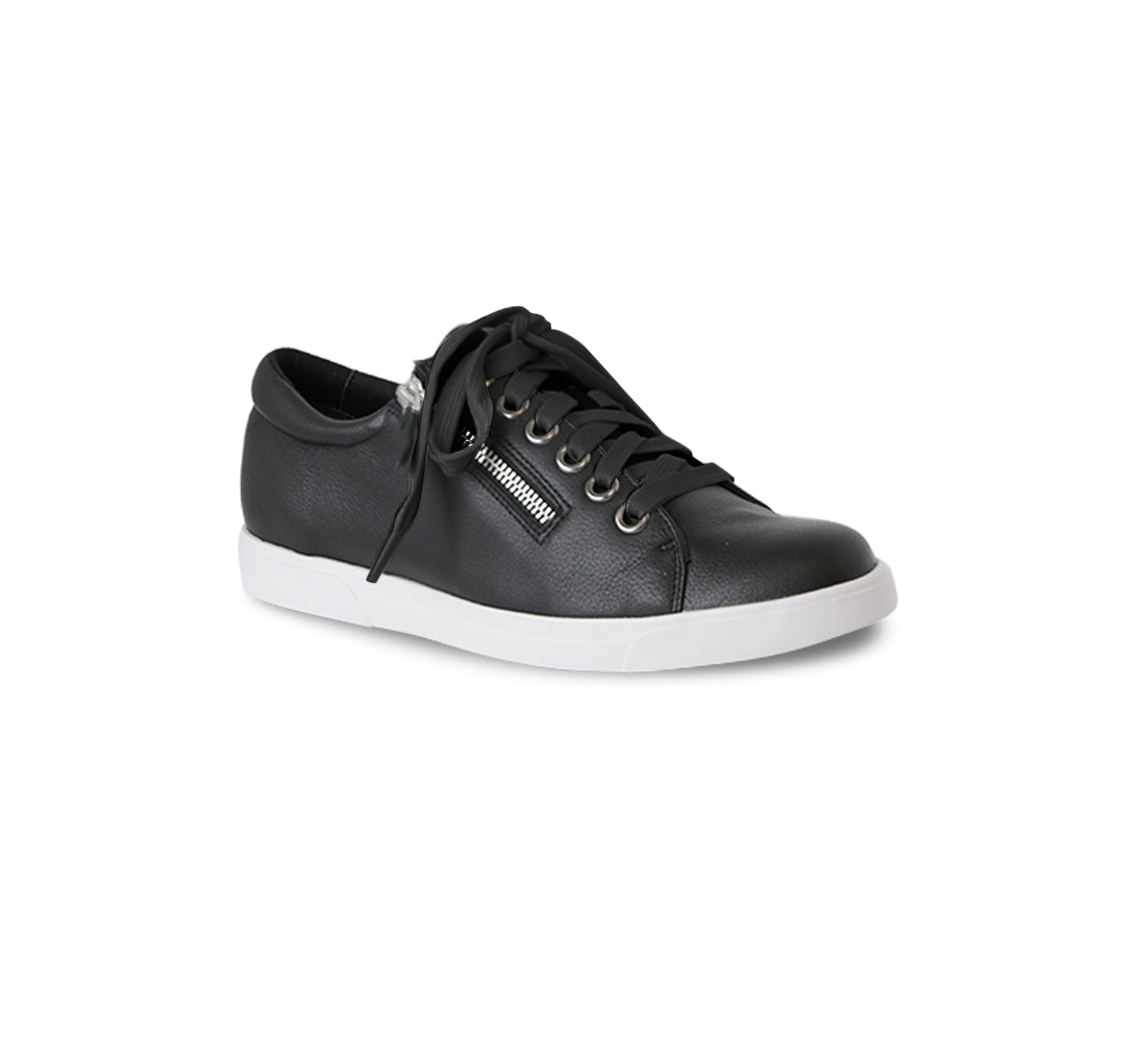 MUNRO JAMIE ATHLEISURE LACE-UP OXFORD IN BLACK LEATHER-ANGLE VIEW