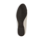 Mila Skimmer Sip-On In Cream Lamb Leather And Patent Leather Toe Cap-bottom view