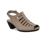 Abby Slingback Sandal in Taupe Nubuck Angle View