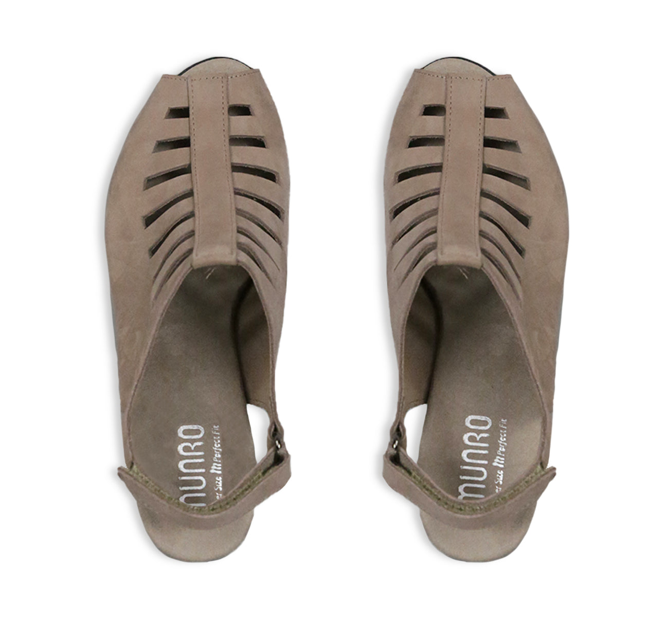 Abby Slingback Sandal in Taupe Nubuck Top View