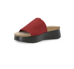 NALIA IS SINGLE WIDE-STRAP PLATFORM SANDAL IN RED BRICK WITH CORK AND LATEX INSOLE - INSIDE VIEW