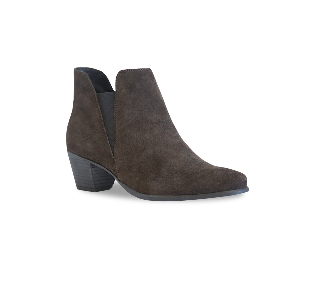 JACKSON CHELSEA STYLE BOOTIE IN BROWN NUBUCK-angle view