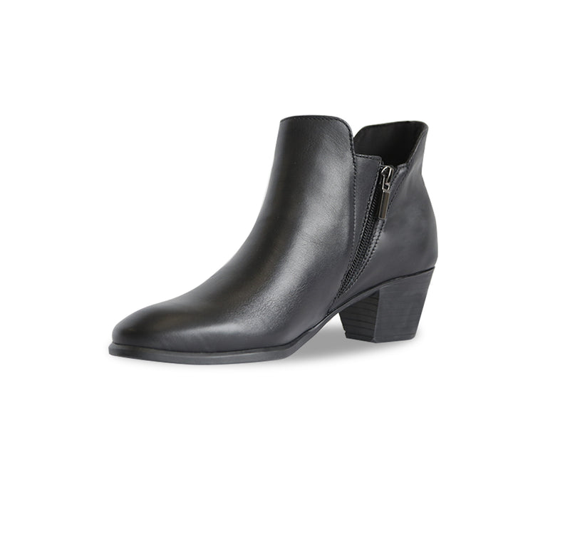 JACKSON CHELSEA STYLE BOOTIE IN BLACK CALF LEATHER-inside view