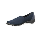 TRAVELER WALKING SHOE IN NAVY FABRIC AND LEATHER - Inside View