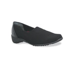 TRAVELER WALKING SHOE IN BLACK FABRIC AND LEATHER - Angle View